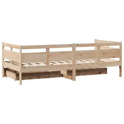 Vuodesohva laatikoilla 90x190 cm täysi mänty