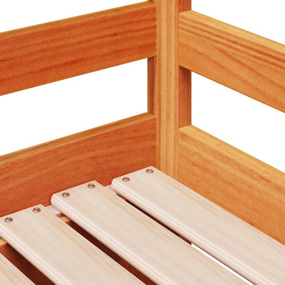 Ruskea vuodesohva rullilla ja laatikoilla Danes 90x190cm (mänty)