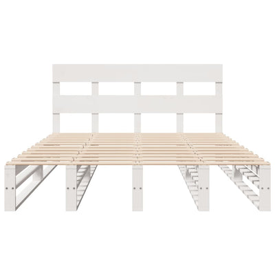 Valkoinen sänky ilman patjaa Ambros 120x190cm (mänty)