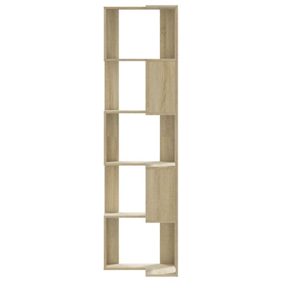 Kulmakirjahylly 5 tasoa Sonoma-tammi 50x50x179 cm tekninen puu