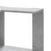 Kulmakirjahylly 5 tasoa betoninharmaa 50x50x179 cm tekninen puu