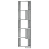 Kulmakirjahylly 5 tasoa harmaa Sonoma 50x50x179 cm tekninen puu
