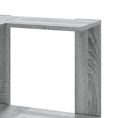 Kulmakirjahylly 5 tasoa harmaa Sonoma 50x50x179 cm tekninen puu