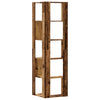 Kulmakirjahylly 5 tasoa vanha puu 50x50x179 cm tekninen puu