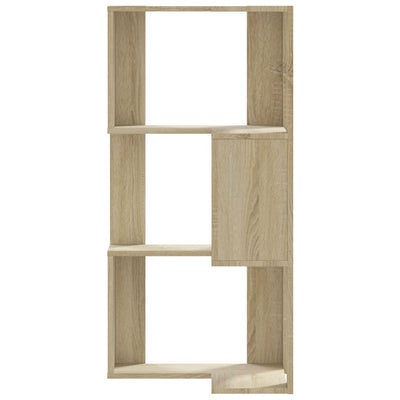 Kulmakirjahylly 3 tasoa Sonoma-tammi 50x50x102 cm tekninen puu