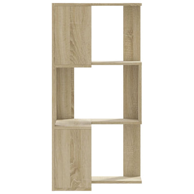 Kulmakirjahylly 3 tasoa Sonoma-tammi 50x50x102 cm tekninen puu