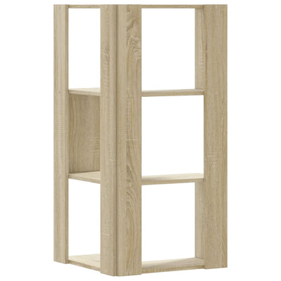 Kulmakirjahylly 3 tasoa Sonoma-tammi 50x50x102 cm tekninen puu
