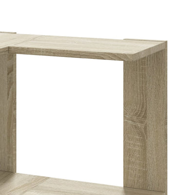 Kulmakirjahylly 3 tasoa Sonoma-tammi 50x50x102 cm tekninen puu