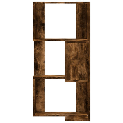 Kulmakirjahylly 3 tasoa savutammi 50x50x102 cm tekninen puu