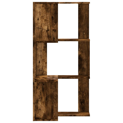 Kulmakirjahylly 3 tasoa savutammi 50x50x102 cm tekninen puu