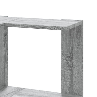 Kulmakirjahylly 3 tasoa harmaa Sonoma 50x50x102 cm tekninen puu