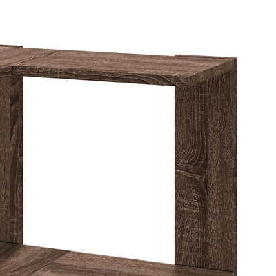 Kulmakirjahylly 3 tasoa ruskea tammi 50x50x102 cm tekninen puu