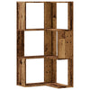 Kulmakirjahylly 3 tasoa vanha puu 50x50x102 cm tekninen puu