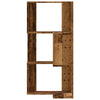 Kulmakirjahylly 3 tasoa vanha puu 50x50x102 cm tekninen puu