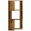 Kulmakirjahylly 3 tasoa vanha puu 50x50x102 cm tekninen puu