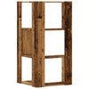 Kulmakirjahylly 3 tasoa vanha puu 50x50x102 cm tekninen puu