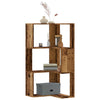 Kulmakirjahylly 3 tasoa vanha puu 50x50x102 cm tekninen puu