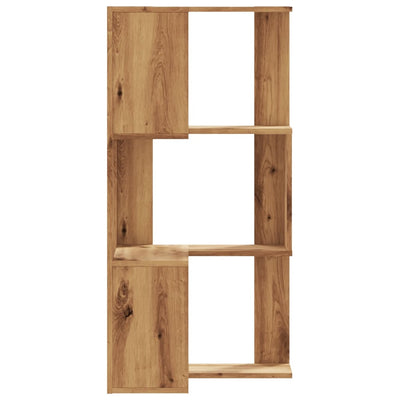 Kulmakirjahylly 3 tasoa artesaanitammi 50x50x102cm tekninen puu