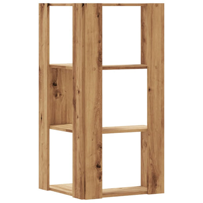 Kulmakirjahylly 3 tasoa artesaanitammi 50x50x102cm tekninen puu