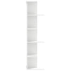 Valkoinen seinäkulmahylly Clarine 36,5x36,5x140cm (puinen)