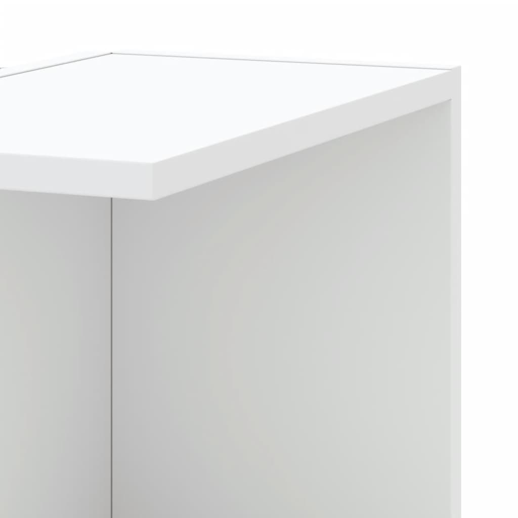 Valkoinen seinäkulmahylly Clarine 36,5x36,5x140cm (puinen)