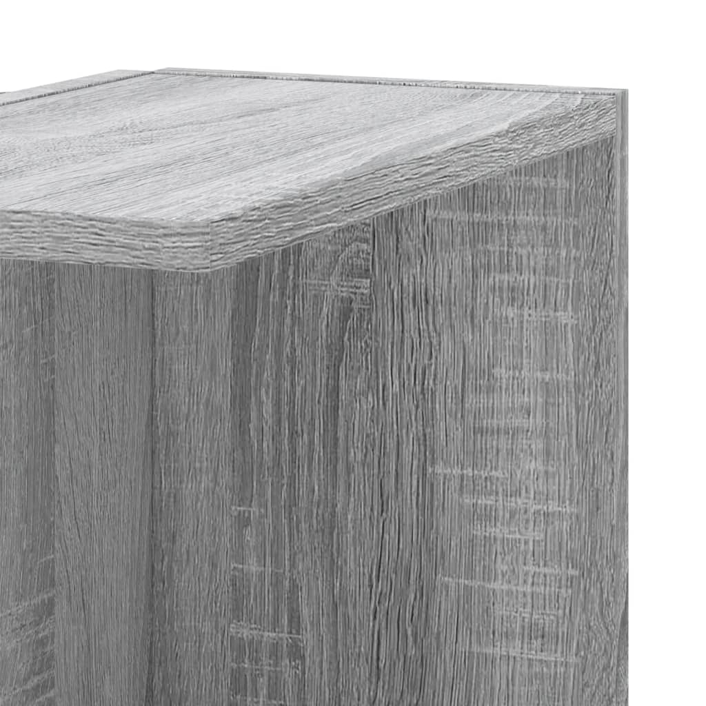 Harmaa seinäkulmahylly Clarine 36,5x36,5x140cm (puinen)
