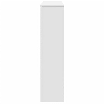 Lämpöpatterin suoja valkoinen 149x20x82 cm tekninen puu