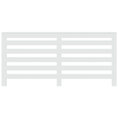 Lämpöpatterin suoja valkoinen 175x20x82 cm tekninen puu