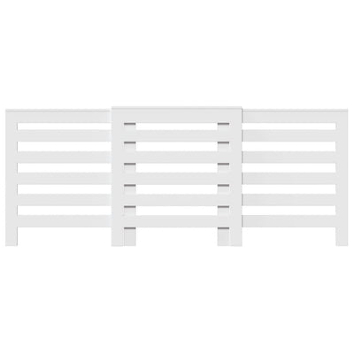 Lämpöpatterin suoja valkoinen 205x21,5x83,5 cm tekninen puu