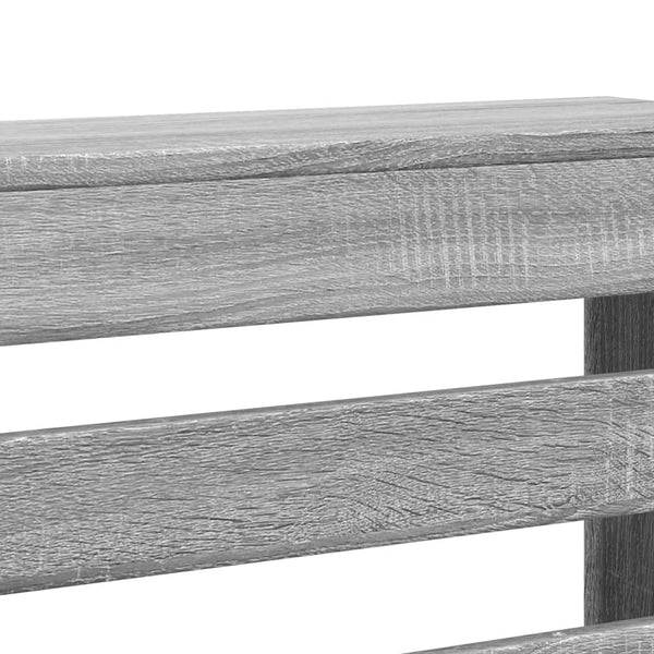 Harmaa lämpöpatterin suoja Erzsibet 205x21,5x83,5cm (puinen)