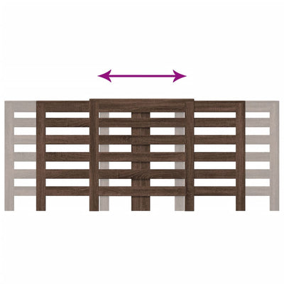Lämpöpatterin suoja ruskea tammi 205x21,5x83,5 cm tekninen puu