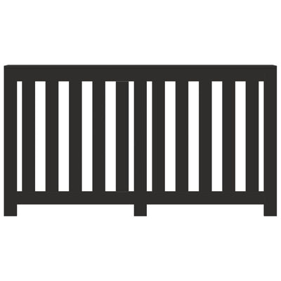 Lämpöpatterin suoja musta 149x20x82 cm tekninen puu