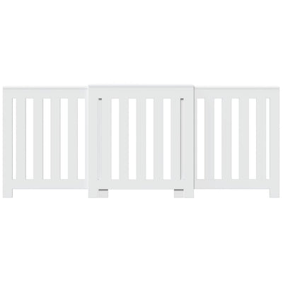 Lämpöpatterin suoja valkoinen 205x21,5x83,5 cm tekninen puu