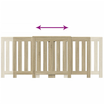 Lämpöpatterin suoja Sonoma-tammi 205x21,5x83,5 cm tekninen puu