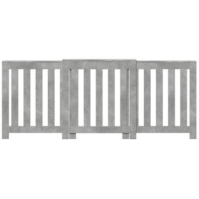 Lämpöpatterin suoja betoninharmaa 205x21,5x83,5 cm tekninen puu