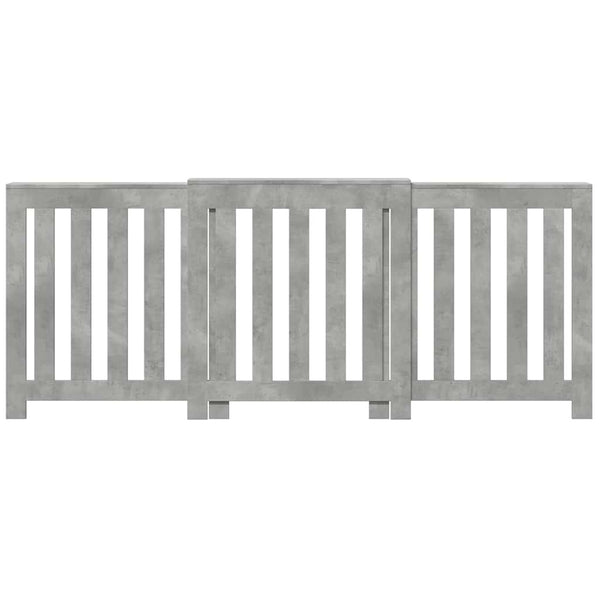 Betoninharmaa lämpöpatterin suoja Erzsibet 205x21,5x83,5cm (puinen)