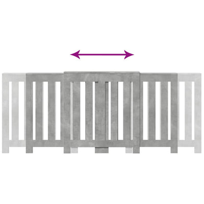 Lämpöpatterin suoja betoninharmaa 205x21,5x83,5 cm tekninen puu