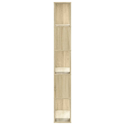Kirjahylly 5 tasoa Sonoma-tammi 80,5x23,5x162,5 cm tekninen puu