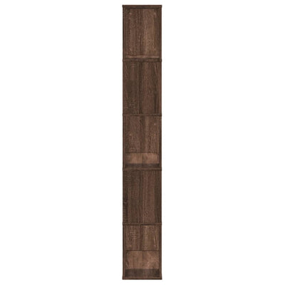 Kirjahylly 5 tasoa ruskea tammi 80,5x23,5x162,5 cm tekninen puu