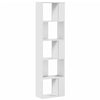 Valkoinen kirjahylly Amoras 45x23,5x162,5cm (5 tasoa, puinen)