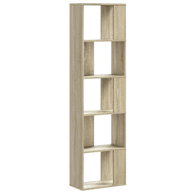 Kirjahylly 5 tasoa Sonoma-tammi 45x23,5x162,5 cm tekninen puu