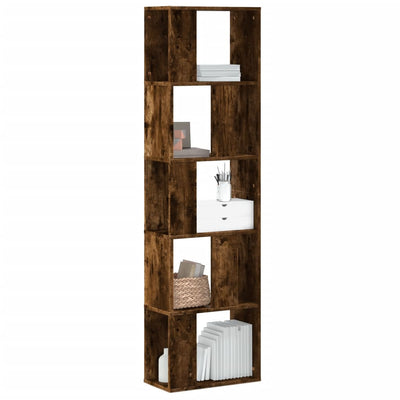 Kirjahylly 5 tasoa savutammi 45x23,5x162,5 cm tekninen puu