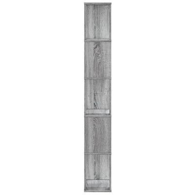 Kirjahylly 5 tasoa harmaa Sonoma 45x23,5x162,5 cm tekninen puu