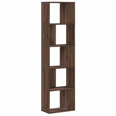 Kirjahylly 5 tasoa ruskea tammi 45x23,5x162,5 cm tekninen puu