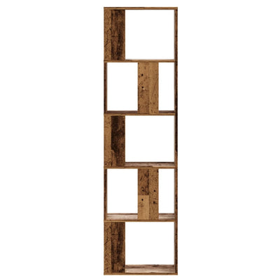 Kirjahylly 5 tasoa vanha puu 45x23,5x162,5 cm tekninen puu
