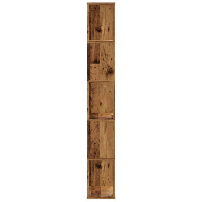 Kirjahylly 5 tasoa vanha puu 45x23,5x162,5 cm tekninen puu