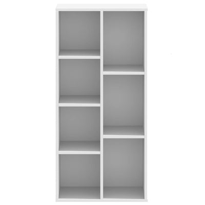 Kirjahylly valkoinen 50x25x105 cm tekninen puu