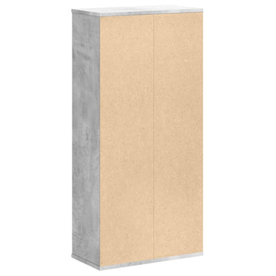 Kirjahylly betoninharmaa 50x25x105 cm tekninen puu