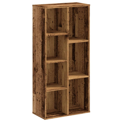 Kirjahylly vanha puu 50x25x105 cm tekninen puu