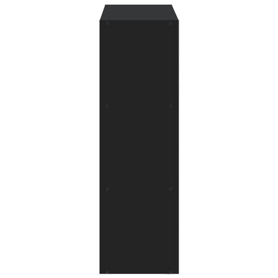 Kirjahylly musta 102x32x102 cm tekninen puu